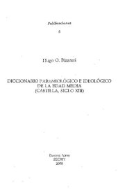 book Diccionario paremiológico e ideológico de la Edad Media (Castilla, siglo XIII)