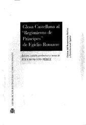 book Glosa castellana al "Regimiento de príncipes" de Egidio Romano.