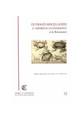 book Ouvrages miscellanées et théories de la connaissance à la Renaissance