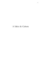 book A Ideia de Cultura