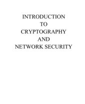 book Introduction to Cryptography and Network Security