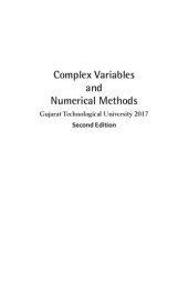 book Complex Variables and Numerical Methods Gujarat Technological University 2017