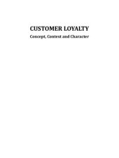 book Customer loyalty : concept, context and character