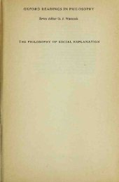 book The Philosophy of Social Explanation