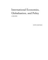 book International Economics, Globalization, and Policy