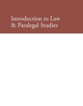 book Introduction to Law & Paralegal Studies