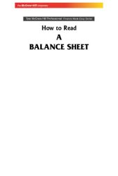 book How to read a balance sheet.