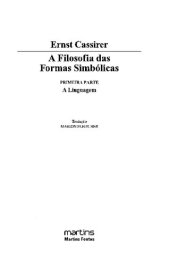 book A Filosofia das Formas Simbólicas - Primeira Parte: A linguagem