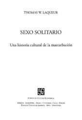 book Sexo solitario: una historia cultural de la masturbación