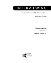 book Interviewing: Principles and Practices