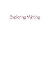 book Exploring Writing: Paragraphs and Essays