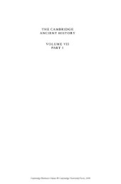 book The Cambridge Ancient History, Volume 7, Part 1: The Hellenistic World