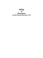 book MCQs in Economics - (for CA-CPT)