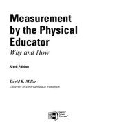 book Measurement by the Physical Educator: Why and How