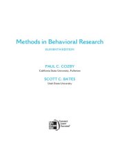 book Methods in Behavioral Research