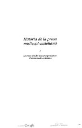 book Historia de la prosa medieval castellana