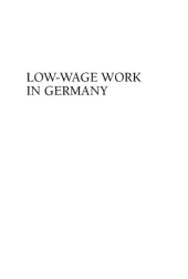 book Low-wage work in Germany