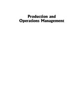 book Production And Operations Management