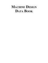 book Machine Design Data Book