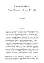 book Ces plaisirs violents (These Violent Delights: Navigating Westworld as “Quality” Television)