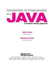 book Introduction to Programming with Java: A Problem Solving Approach