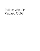 book Programming in Visual C# 2008