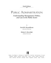 book Public Administration: Understanding Management, Politics, and Law in the Public Sector