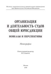 book Организация и деятельность судов общей юрисдикции: новеллы и перспективы. Монография