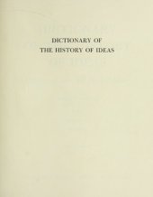 book Dictionary of the History of Ideas: Studies of Selected Pivotal Ideas