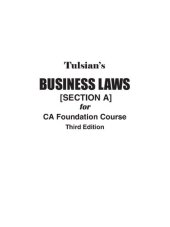 book Tulsian's Business Law For Ca Foundation, 3Rd Edition