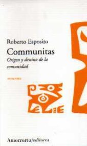 book Communitas. Origen y destino de la comunidad