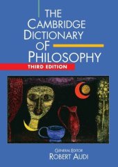 book The Cambridge Dictionary of Philosophy