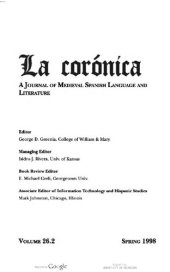 book La corónica. A Journal of Medieval Hispanic Languages, Literatures, and Cultures