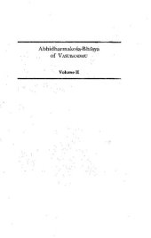 book Abhidharmakośa-Bhāṣya of Vasubandhu: The Treasury of the Abhidharma and its (Auto) commentary Vol. 2