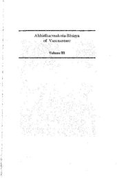 book Abhidharmakośa-Bhāṣya of Vasubandhu: The Treasury of the Abhidharma and its (Auto) commentary Vol. 3