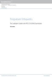 book Postgraduate Orthopaedics: The Candidate’s Guide to the FRCS (Tr & Orth) Examination