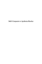 book Brill's Companion to Apollonius Rhodius