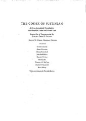 book The Codex of Justinian: A New Annotated Translation with Parallel Latin and Greek Text