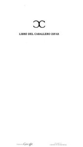 book Libro del Caballero Zifar