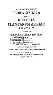 book Flora Sibirica sive Historia plantarum Sibiriae. T. 4