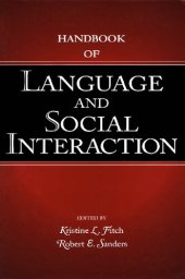 book Handbook of language and social interaction