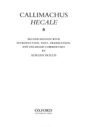 book Callimachus: Hecale