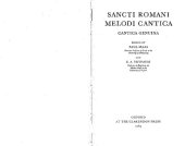 book Sancti Romani Melodi cantica: cantica genuina