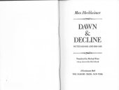 book Dawn and Decline: notes 1926-1931 and 1950-1969