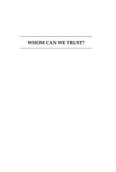 book Whom can we trust? : how groups, networks and institutions make trust possible