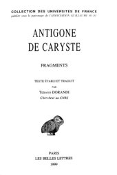 book Antigone de Caryste: Fragments