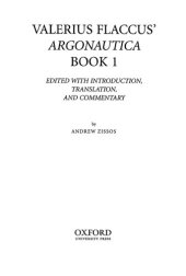 book Valerius Flaccus' Argonautica, Book 1. Edited with Introduction, Translation, and Commentary