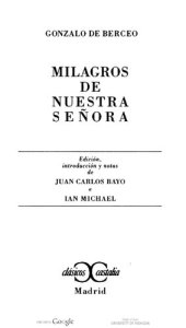 book Milagros de Nuestra Señora