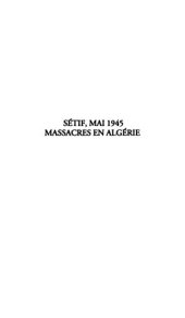 book Sétif, mai 1945 : massacres en Algérie