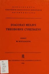 book Diagorae Melii et Theodori Cyrenaei reliquiae